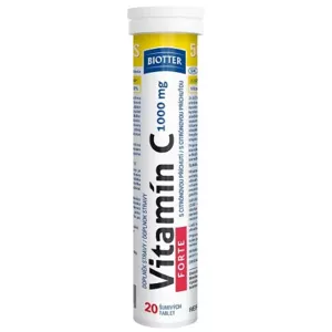 Biotter Vitamín C 1000mg Forte 20 ks šumivých tabliet