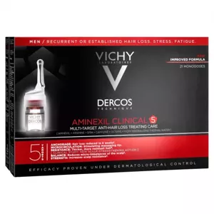 Vichy Dercos Aminexil clinical 5 viacúčelová kúra proti vypadávaniu vlasov pre mužov 21 x 6 ml