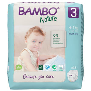 Bambo nature 3 detské prírodné plienky Midi 4-8 kg 28 ks