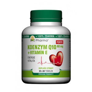 Bio Pharma Koenzym Q10 Forte 60 mg +Vitamín E 60+60 Bio-Ph tabliet