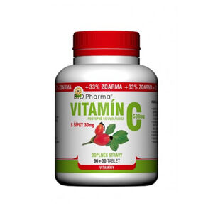 Bio Pharma Vitamín C so šípkami 500 mg 90 + 30 tbl