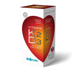 Biomin Vitamín K2 + vitamín D3 1000 I.U. 30 cps
