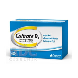 Caltrate D3 500 mg/1000 IU žuvacie tablety