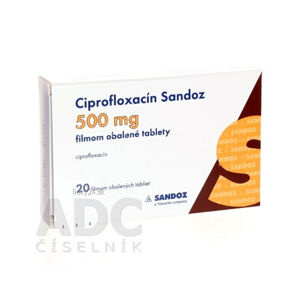 Ciprofloxacín Sandoz 500 mg filmom obalené tablety