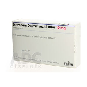 Diazepam Desitin rectal tube 10 mg