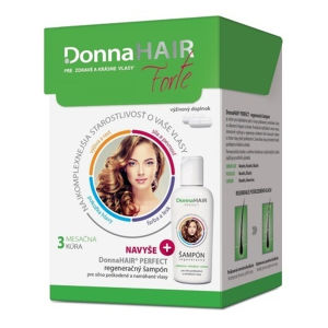 DonnaHAIR FORTE 90 tbl + DonnaHAIR PERFECT šampón 100 ml