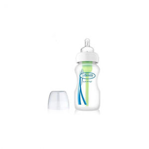 Dr. Brown´s dojčenská flaša Options+ 270 ml Wideneck anticolic sklenená biela so silikónovým cumľom level1 1x1 ks