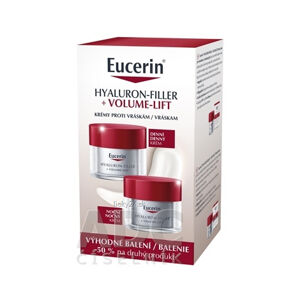 Eucerin Hyaluron-Filler +Volume-Lift denný krém SPF15 pre normálnu a zmiešanú pleť 50ml + nočný krém 50ml Výhodný balíček