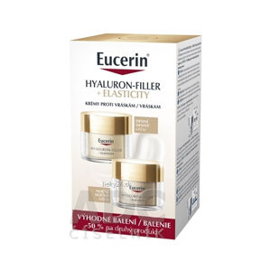 Eucerin HYALURON-FILLER+ELASTICITY Denný krém SPF15 50ml + Nočný krém 50ml proti vráskam Výhodný balíček