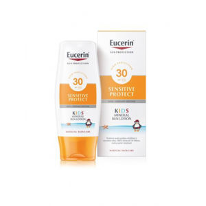 Eucerin Sun Sensitive Protect SPF30 detské mlieko na opaľovanie s ochrannými mikropigmentmi 150 ml