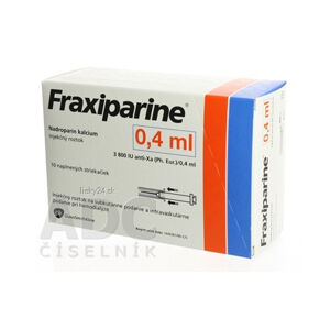 Fraxiparine 3 800 IU (anti Xa)/0,4 ml