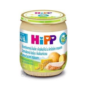 HiPP Príkrm BIO Zemiaky s kukuricou a morč.mäsom