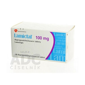 Lamictal 100 mg žuvacie/dispergovateľné tablety