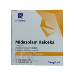 Midazolam Kalceks 5 mg/ml injekčný/infúzny roztok