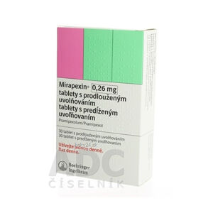 Mirapexin 0,26 mg tablety s predĺženým uvoľňovaním