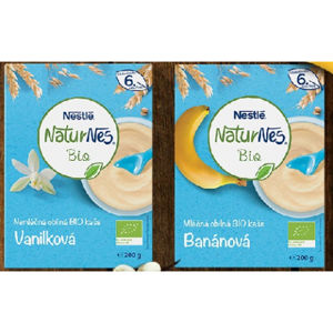 Nestle Naturnes Bio banánová mliečna obilná kaša 200g
