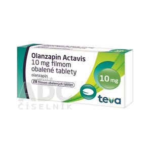 Olanzapin Actavis 10 mg filmom obalené tablety