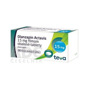 Olanzapin Actavis 15 mg filmom obalené tablety