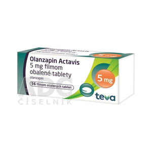 Olanzapin Actavis 5 mg filmom obalené tablety