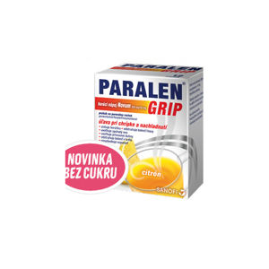 Paralen Grip horúci nápoj Novum citrón 500 mg/10 mg 12 sáčkov