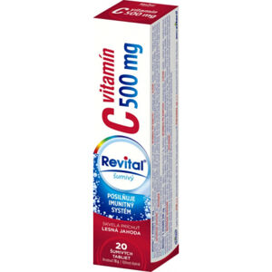 Revital vitamín C 500 mg 20 šumivých tabliet jahoda