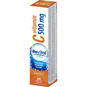 Revital vitamín C 500 mg 20 šumivých tabliet pomaranč