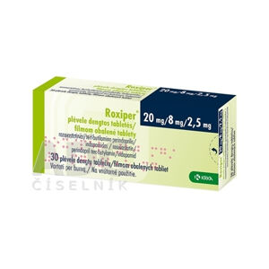 Roxiper 20 mg/8 mg/2,5 mg filmom obalené tablety