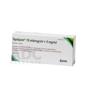 TAPTIQOM 15 mikrogramov/ml+5 mg/ml