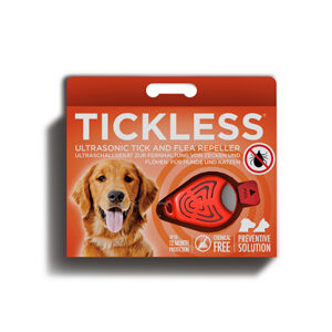 TICKLESS PET Prívesok ultrazvukový odpudzovač kliešťov a bĺch pre psy, oranžový 1 ks