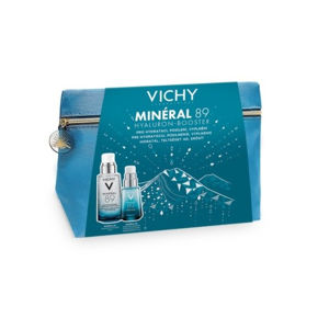 Vichy Mineral 89 hyaluron booster XMas 2020 booster na tvár 50 ml + booster na očné okolie 15 ml darčeková sada